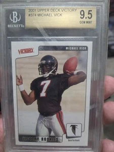 2001 Upper Deck Victory Michael Vick RC Rookie BGS 9.5 BECKETT GRADED GEM MINT - Bild 1 von 2