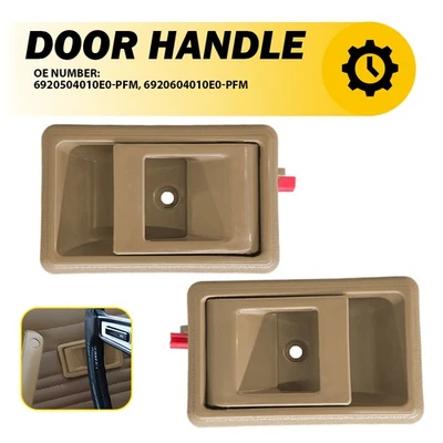 2X Manija de puerta interior beige izquierda derecha para camioneta Toyota 4Runner 1990-95 Foto 1 de 4