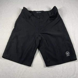 Canari Mens Med Black Elastic Waist Stretch Mountain Bike Cycling Active Shorts - Picture 1 of 8
