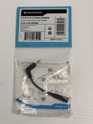Adaptador de microfone de áudio Sennheiser 506488 3,5 mm a 2,5 mm para telefones DECT - Imagem 1 de 2