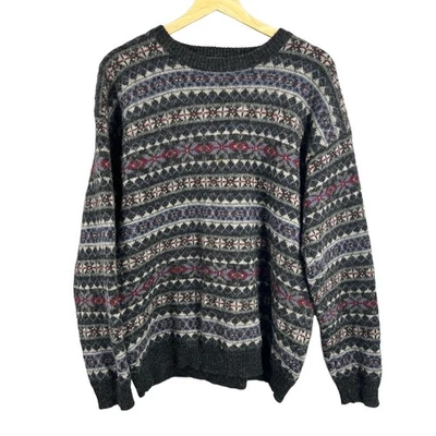 Suéter de Lana Woolrich Enmarcado a Mano Fair Isle De Colección Clásico Invierno Para Hombre Grande Foto 1 de 4