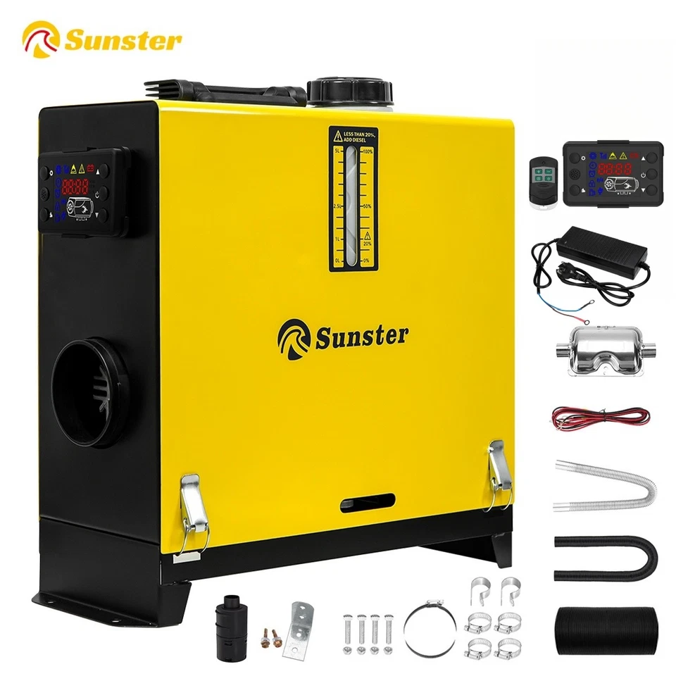 8KW 12V/24V/220V Diesel Luftheizung All in One W/Fernbedienung Autoheizung - Bild 1 von 4