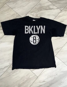 Fanatics Herren Größe Medium schwarz Brooklyn Nets NBA Tee Logo T-Shirt kurzarm - Bild 1 von 4
