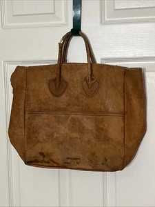 Bolso de Mano Vintage LL Bean Cuero Diente de Sierra Años 70/80 Envejecido - Imagen 1 de 19
