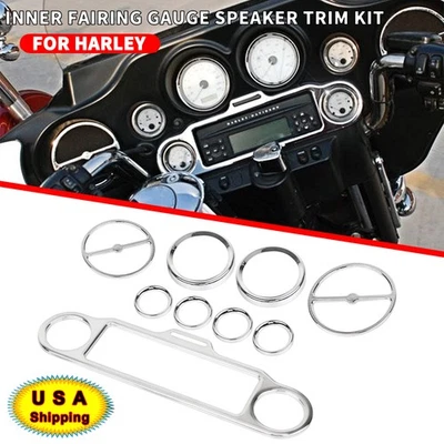 Chrome Inner Fairing Trim Kit For Harley 1996-2013 Electra Glide Ultra Classic - Image 1 of 4