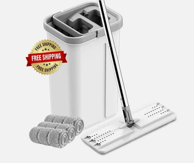 Juego de trapeador y cubo con escurridor, sistema de limpieza de pisos.Nuevo - Изображение 1 из 4