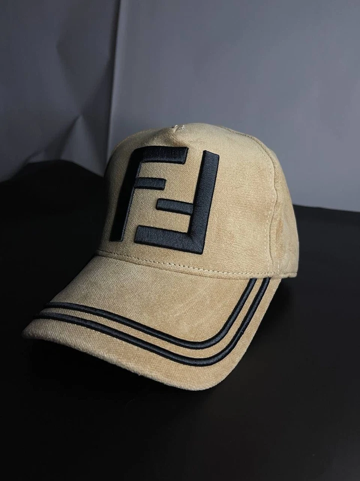 Fendi Beige FF Logo Adjustable Baseball Cap - Image 1 of 4