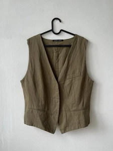 Hannes Roether Cotton Green Olive Vest Size XL - Picture 1 of 8