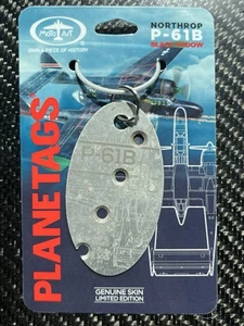MotoArt Planetags Northrop P-61B Black Widow Skin Tag Completely SOLD OUT Rivets - Picture 1 of 4
