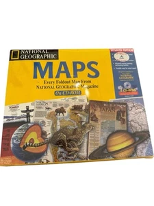 National Geographic Maps On CD-ROM Windows 95/98 Sealed Box 1999 - Picture 1 of 4