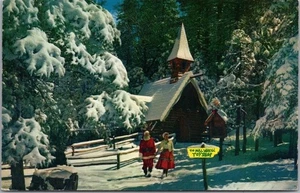 Santa's Village 1957 Skyforest Lake Arrowhead CA postal tienda de juguetes / señora Claus - Imagen 1 de 2