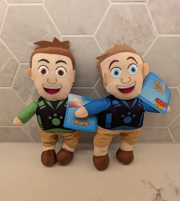 2025 Wild Kratts Brothers Chris & Martin Kratt Plush Toy Zoboomafoo NWT PBS 9.5” - Image 1 of 3