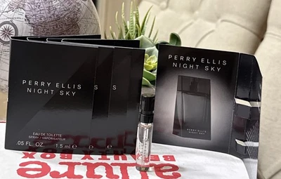 5x Perry Ellis Night Sky Eau De Toilette EDT Spray Muestra Vial 1.5 ML N3 Foto 1 de 4