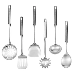 Set di Utensili da Cucina in Acciaio Inox 18/8, 6 PZ 15in Utensili da Cucina in Metallo G... - Foto 1 di 8