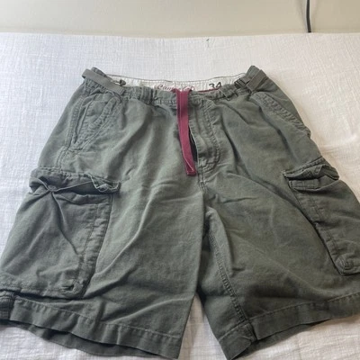 Мужские шорты Red Camel Cargo 30 зеленые с 6 карманами на пуговицах на молнии  - Изображение 1 из 4