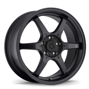 (1) 18x8 +35 Konig Backbone 5x114.3 Matte Black Milling Logo On Spoke Wheel - Picture 1 of 2