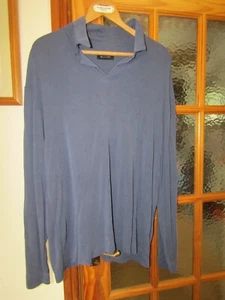 SAND. MEN long sleeve. Classic look. Sand Copenhagen. blue top. collar. XXL - Picture 1 of 15