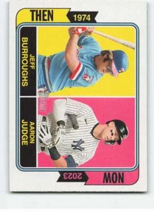 2023 Topps Heritage Then & Now #TAN12 Aaron Judge/Jeff Burroughs Baseball - Picture 1 of 2