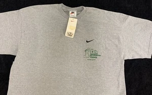 Nike Vintage White Tag Gray T-Shirt Embroidered Swoosh 2XL USA Made Family NEW - Picture 1 of 10
