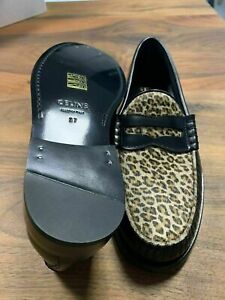 CELINE Luco Tigre Leo Loafers Mules Chaussures Basses Mocassins Emballage 37
