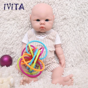 Muñeca de silicona suave renacida bebé niño renacido IVITA 19" niños acompañante muñeca de silicona - Imagen 1 de 12
