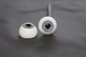 Glasaugen für Reborn- Puppen Halbschale 20 mm Ø blau - Bild 1 von 2