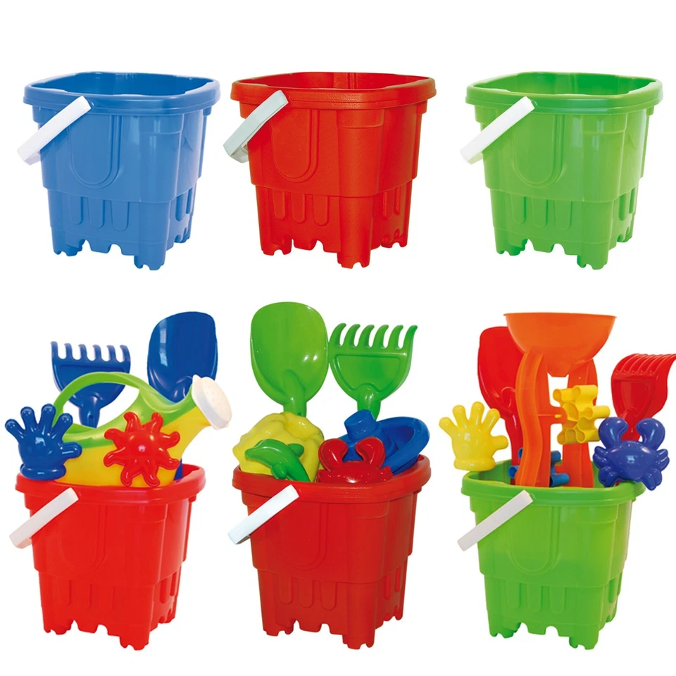 Kids Plastic Castle Mould Beach Bucket Sandbox Spade Summer Outdoor Toy Set - Image 1 of 1