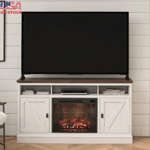 Electric Fireplace TV Stand Storage Console Cabinet TVs Up to 65 Remote Control - Picture 1 of 23