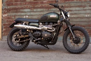 TRIUMPH SCRAMBLER 2016 2>1 HIGH MOUNTED FULL KIT ZARD ITALIA STEEL RACE - Picture 1 of 5