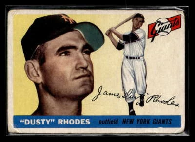 1955 Topps Dusty Rhodes #1 New York Giants Low Grade Y5346 - Image 1 of 2