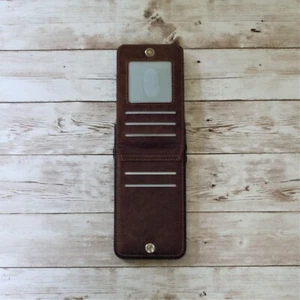 KIHUWEY iPhone Wallet Case Kompatibel mit iPhone Xs Max Kreditkarte Braun - Bild 1 von 6