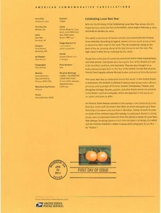 #1101 Forever - Year of the Rabbit #4492 Souvenir Page - Picture 1 of 1