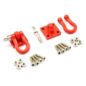 Fastrax Metal Bumper Shackles & Mounting Bracket (2) FAST2320R RED Tow Shackle - Picture 1 of 2