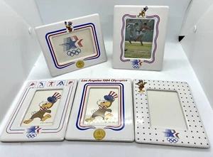 Olympische Spiele Los Angeles 1984 Sam Eagle Keramikrahmen Lot / 5 verschiedene Rahmen Vintage - Bild 1 von 10