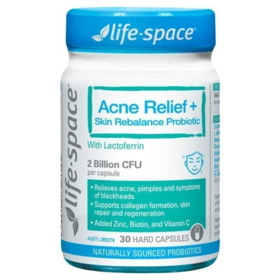 Life Space Acne Relief + Skin Rebalance 30 Capsules - image 1 of 3