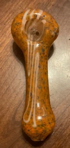 Cuchara de vidrio de 4,5"" pipa de tabaco naranja sinterizada - Imagen 1 de 3