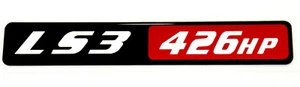 LS3 426 HP EMBLEMA LS3 (B) CAMARO NEGRO SUPER TAMAÑO - Imagen 1 de 1