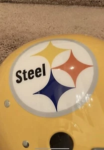 1 Full Size Pittsburgh Steelers “Steel” Football Helmet Decal 20 mil Thickness - Picture 1 of 2