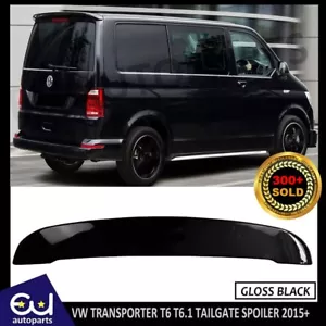 FOR VW TRANSPORTER T6 T6.1 REAR TAILGATE ROOF SPOILER WING SPORTLINE GLOSS 15+ - Picture 1 of 14