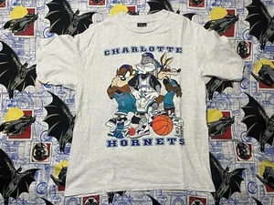 Vintage 1993 Charlotte Hornets Looney Tunes Basketball T Shirt AN43731 - Picture 1 of 2