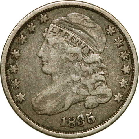 1835 Capped Bust Dime JR-1 Cover