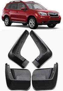 Genuine Front & Rear Splash Guards Mud Flaps FOR 2014-2018 Subaru Forester SUV - Picture 1 of 9