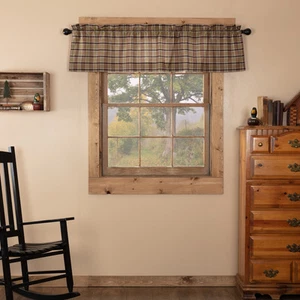 Rustic 16"x60" Valance Tan Rod Pocket Wyatt Kitchen Window Curtains VHC Brands - Picture 1 of 8