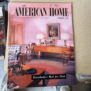 MARCH 1955  AMERICAN HOME MAGAZINE 50'S ERA STYLES - Picture 1 of 3