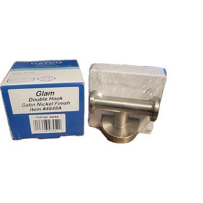 Gancho doble para bata 4645A Glam, 3,10" W, níquel satinado Foto 1 de 3