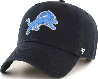 Detroit Lions '47 Brand Mens Black Clean Up Adjustable Hat - Image 1 of 2