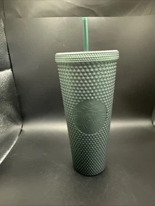 Bicchiere Starbucks 2021 24 oz opaco borchiato verde scuro - Foto 1 di 7
