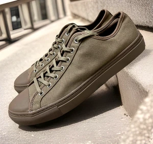 Nothing New Classic Low Top Men's Canvas Sneakers Size 9 Gray Olive.       LR149 - Bild 1 von 15