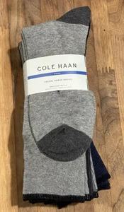 Cole Haan Men's Dress Crew Socks, 6-Pair Pack, Multicolor, Size 7-12 Blue/ Gray - Picture 1 of 2