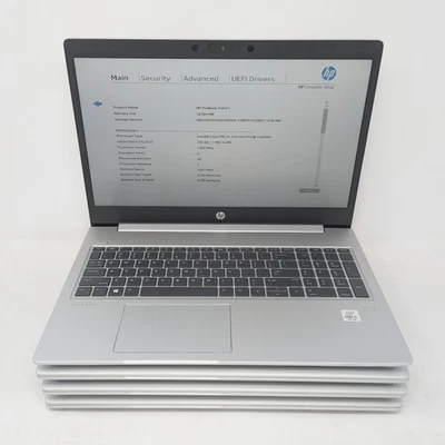 Lot of 4 HP ProBook 450 G7 - Intel Core i5 10th Gen 16GB RAM 256GB SSD No OS/AC - Image 1 of 4
